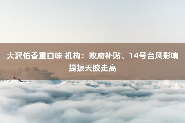 大沢佑香重口味 机构：政府补贴、14号台风影响提振天胶走高