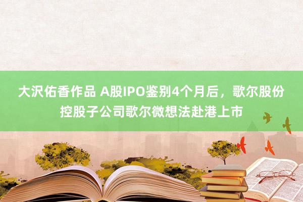 大沢佑香作品 A股IPO鉴别4个月后，歌尔股份控股子公司歌尔微想法赴港上市