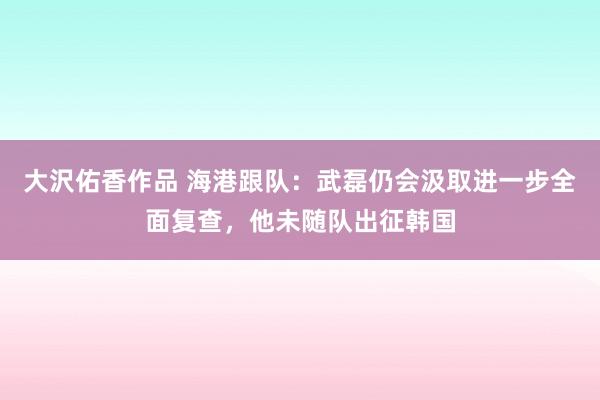 大沢佑香作品 海港跟队：武磊仍会汲取进一步全面复查，他未随队出征韩国