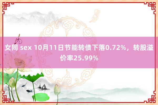 女同 sex 10月11日节能转债下落0.72%，转股溢价率25.99%