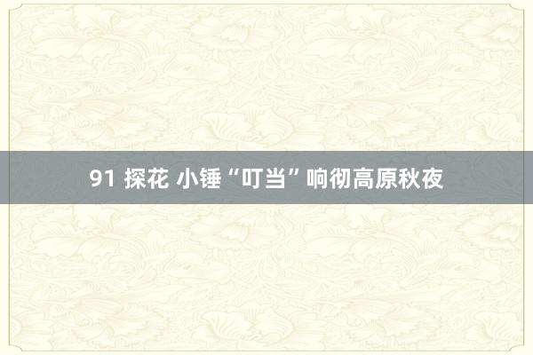 91 探花 小锤“叮当”响彻高原秋夜