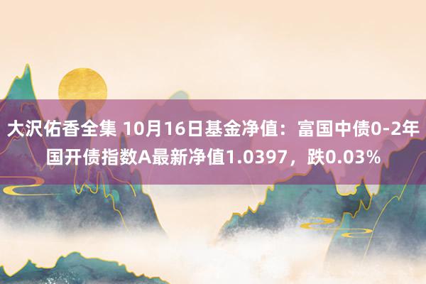 大沢佑香全集 10月16日基金净值：富国中债0-2年国开债指数A最新净值1.0397，跌0.03%