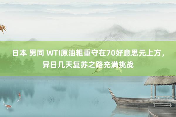 日本 男同 WTI原油粗重守在70好意思元上方，异日几天复苏之路充满挑战