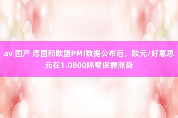 av 国产 德国和欧盟PMI数据公布后，欧元/好意思元在1.0800隔壁保握涨势