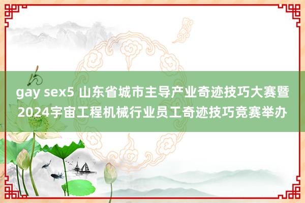 gay sex5 山东省城市主导产业奇迹技巧大赛暨2024宇宙工程机械行业员工奇迹技巧竞赛举办