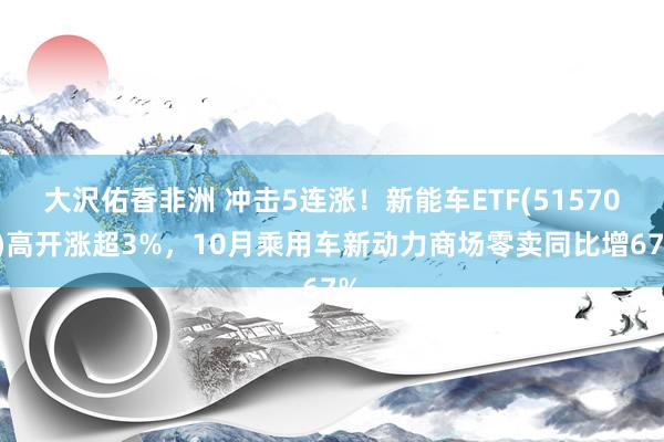 大沢佑香非洲 冲击5连涨！新能车ETF(515700)高开涨超3%，10月乘用车新动力商场零卖同比增67%